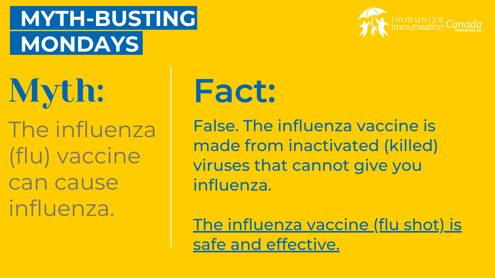 Debunk vaccine misinformation with our Mythbusting Mondays Series